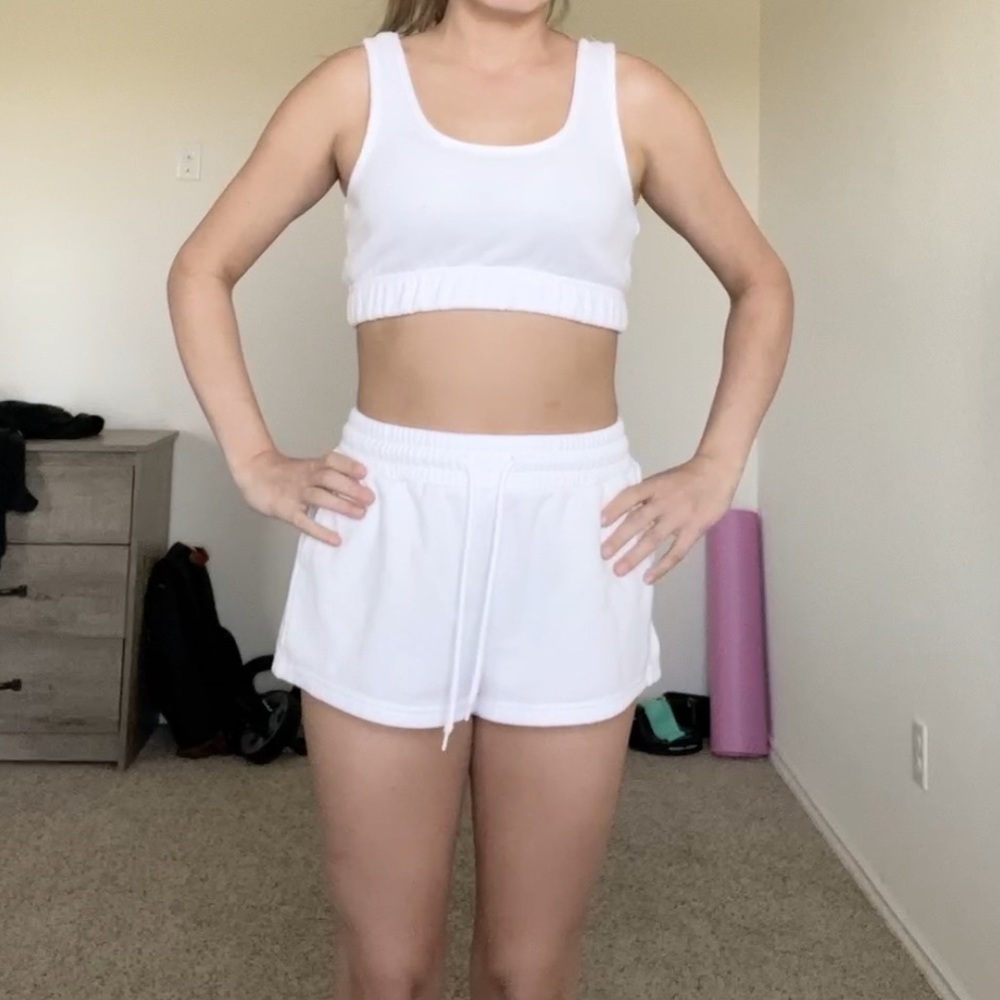 White pj/ shorts set